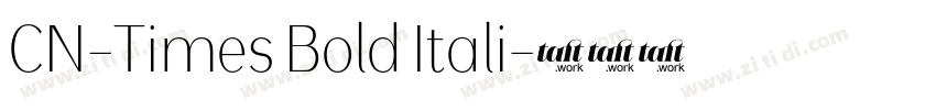 CN-Times Bold Itali字体转换